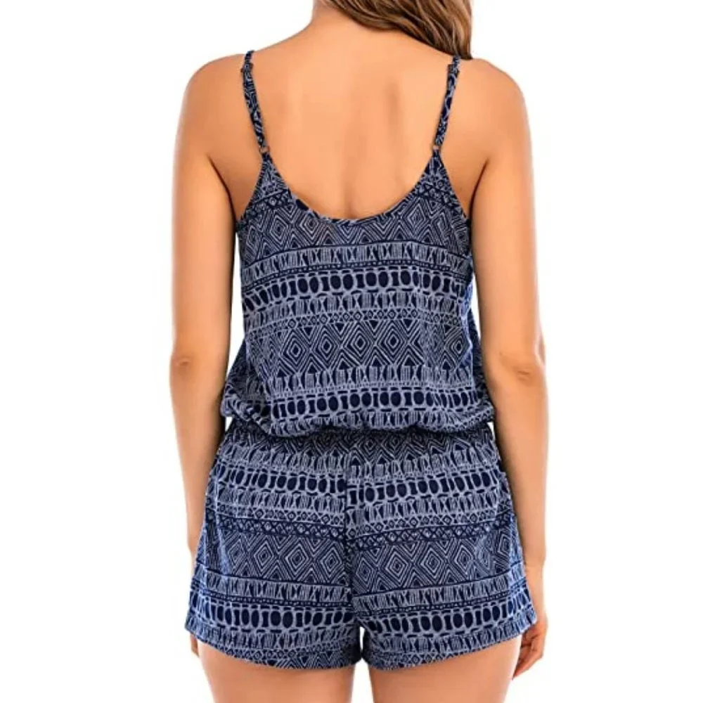 Lucky Brand Spring Romantic Tribal Burnout Romper Cover-up Size Medium - Picture 8 of 8